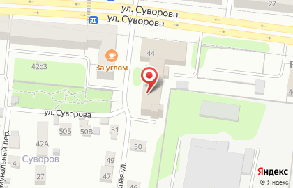 Банкомат на улице Суворова на карте