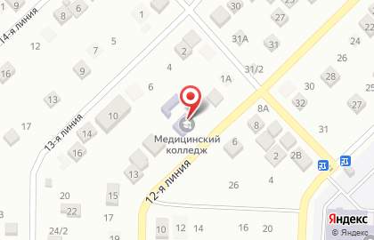 Каспийский медицинский колледж на карте