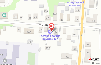 Гостиница Гостевой Дом, гостиница на улице Горького на карте