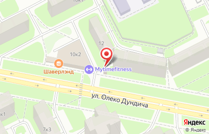 Киоск по продаже фруктов и овощей на улице Олеко Дундича на карте