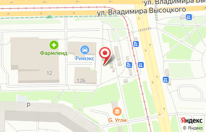 Киоск по продаже фруктов и овощей на улице Владимира Высоцкого на карте
