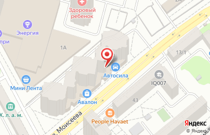 Магазин автозапчастей Автосила в Ленинском районе на карте