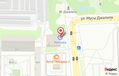 Авоська в Марьино (ул Мусы Джалиля) на карте