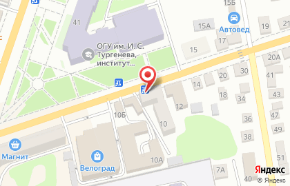 Магазин белорусской косметики в Орле на карте