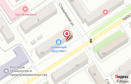 Магазин тканей, фурнитуры и товаров для рукоделия Швейный проспект на проспекте Александра Невского на карте