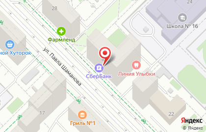 Страховая компания СберСтрахование на улице Павла Шаманова на карте
