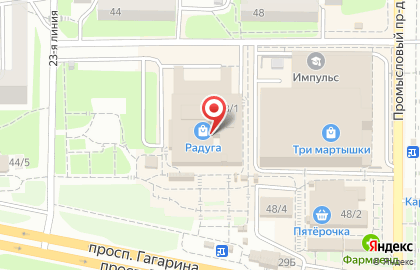 Магазин Планета одежды и обуви в Ленинском районе на карте