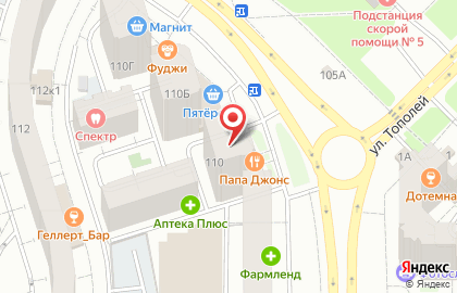 Центр тканей в Промышленном районе на карте