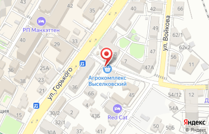 Магазин мясной продукции Сочинский мясокомбинат в Центральном районе на карте