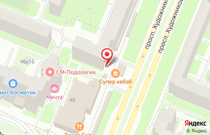 Банкомат СберБанк на проспекте Художников, 30 к 1 на карте