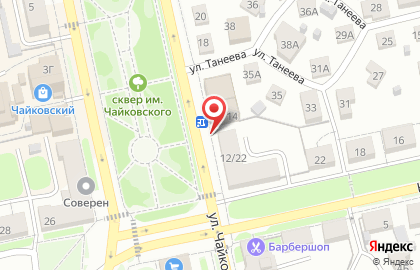 Киоск печатной продукции Роспечать на улице Чайковского на карте