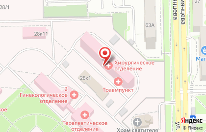 Городская клиническая больница №6 на улице Румянцева, 28 к 2 на карте
