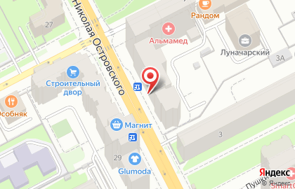 Интернет-магазин посуды Tupperware на улице Николая Островского на карте