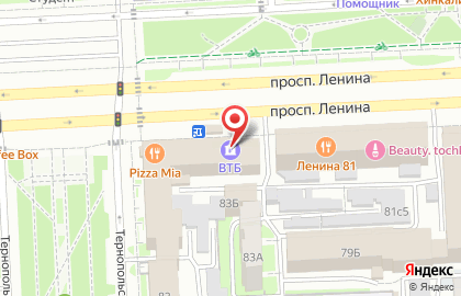 Терминал ВТБ в Центральном районе на карте