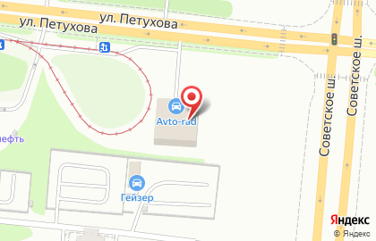 Автокомплекс на улице Петухова на карте