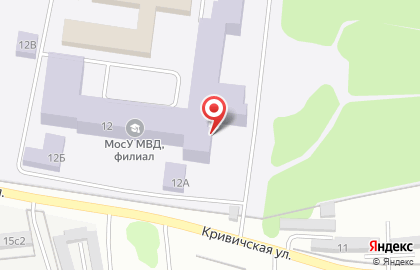 Московский университет МВД России в Твери на карте