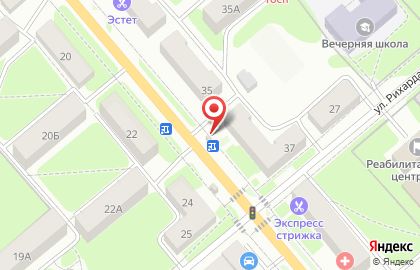 Сеть торговых точек по продаже хлебобулочных изделий Хлебсервис в Пролетарском районе на карте