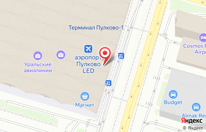 Аэропорт "Пулково. Новый терминал" на карте