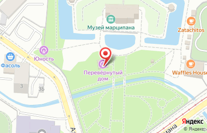 Аттракцион Дом вверх дном в Ленинградском районе на карте