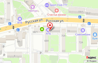 Супермаркет напитков Винлаб в Советском районе на карте