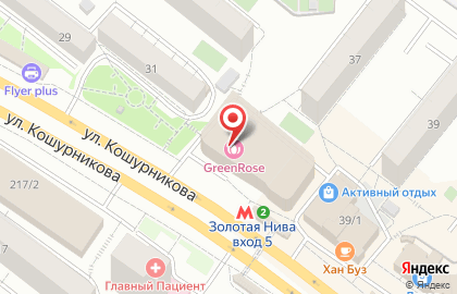 Магазин косметики и канцелярских товаров на улице Кошурникова на карте