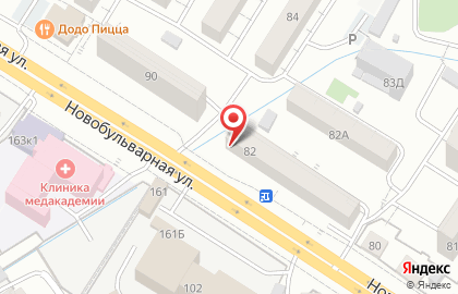 Магазин хозяйственных товаров Хозяюшка на Новобульварной улице на карте