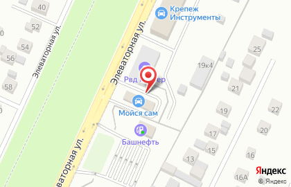 Автомойка самообслуживания Мойся Сам на Элеваторной улице на карте