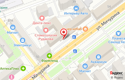 СберБанк на улице Мичурина на карте