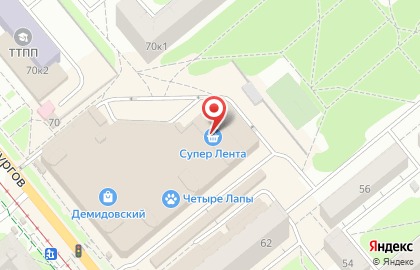 Торгово-развлекательный комплекс Демидовский в Пролетарском районе на карте