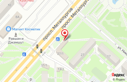 Магазин овощей и фруктов на проспекте Металлургов на карте