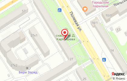 Лукошко на Полевой улице на карте