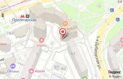 Шиномонтажная мастерская в 3-м Крутицком переулке на карте