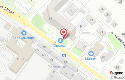 Цветочный павильон Орхидея на улице Мира на карте