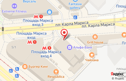 Федеральная сеть турагентств ХотТур на площади Карла Маркса на карте