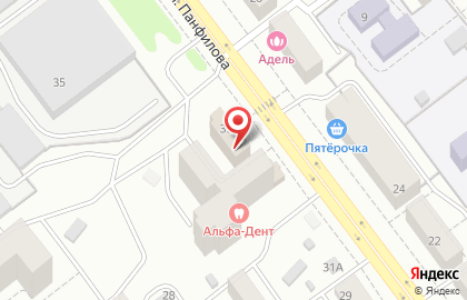 Агентство недвижимости Империал на улице Панфилова на карте