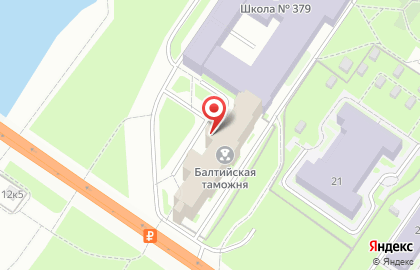 Балтийская таможня на Канонерском острове на карте