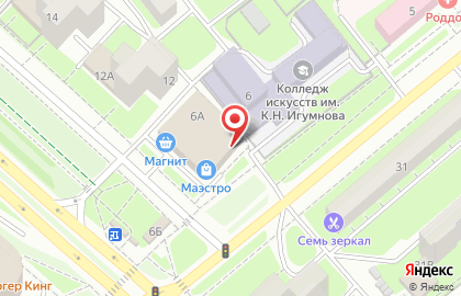 Цветочный салон Соблазн в Октябрьском районе на карте