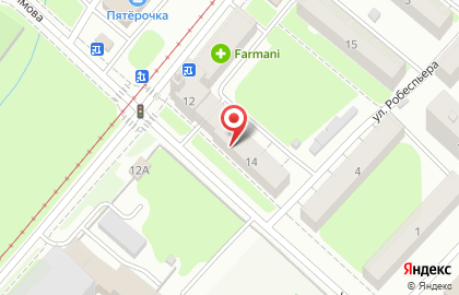 Центр отправки экспресс-почты Почта России на улице Адмирала Нахимова на карте