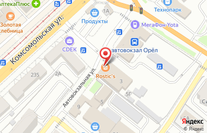 Супермаркет цифровой и бытовой техники DNS на Автовокзальной улице на карте
