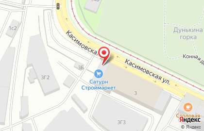 Строймаркет Сатурн на Касимовской улице на карте