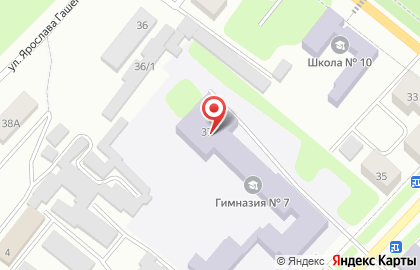 Гимназия №7 в Казани на карте