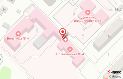 Архангельская городская клиническая больница №4 на Дачной улице на карте