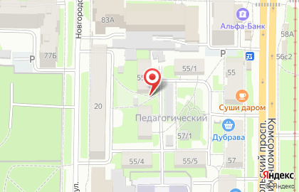Праздничный мир на Комсомольском проспекте на карте
