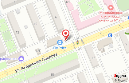 Киоск по продаже молочных продуктов на улице Академика Павлова на карте