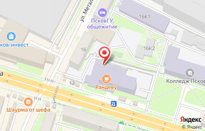 Хостел Древний Псков на карте