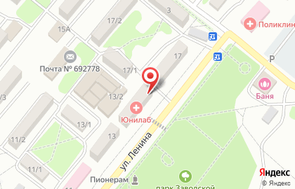 Продовольственный магазин Галина на площади Ленина на карте
