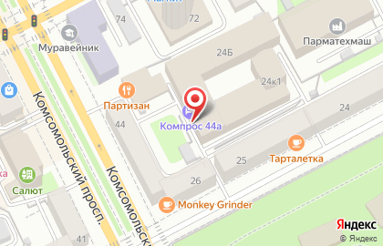 Отель Большевичка в Свердловском районе на карте