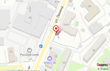 Магазин продуктов на улице Ленина на карте