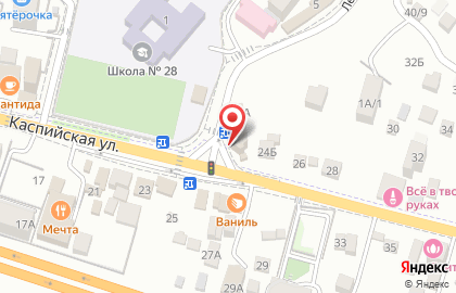 Продовольственный магазин на Каспийской улице на карте