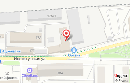 # 1481 рсу мо рф Фгуп (ул Институтская) на карте